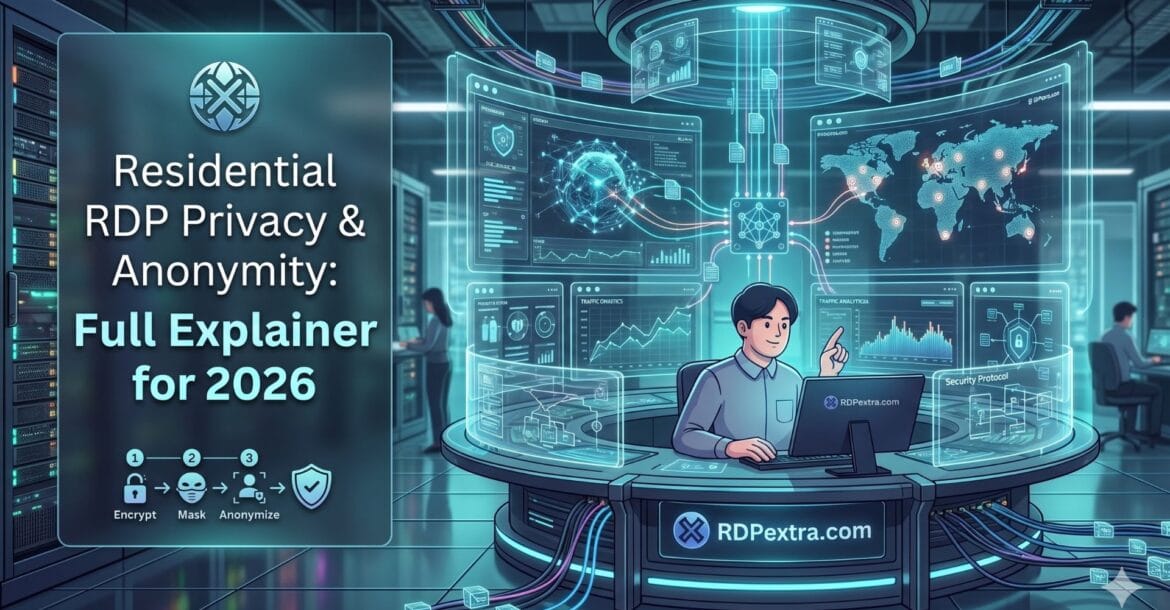 Residential RDP privacy and anonymity guide explaining secure remote access, online privacy, and anonymous browsing in 2026.