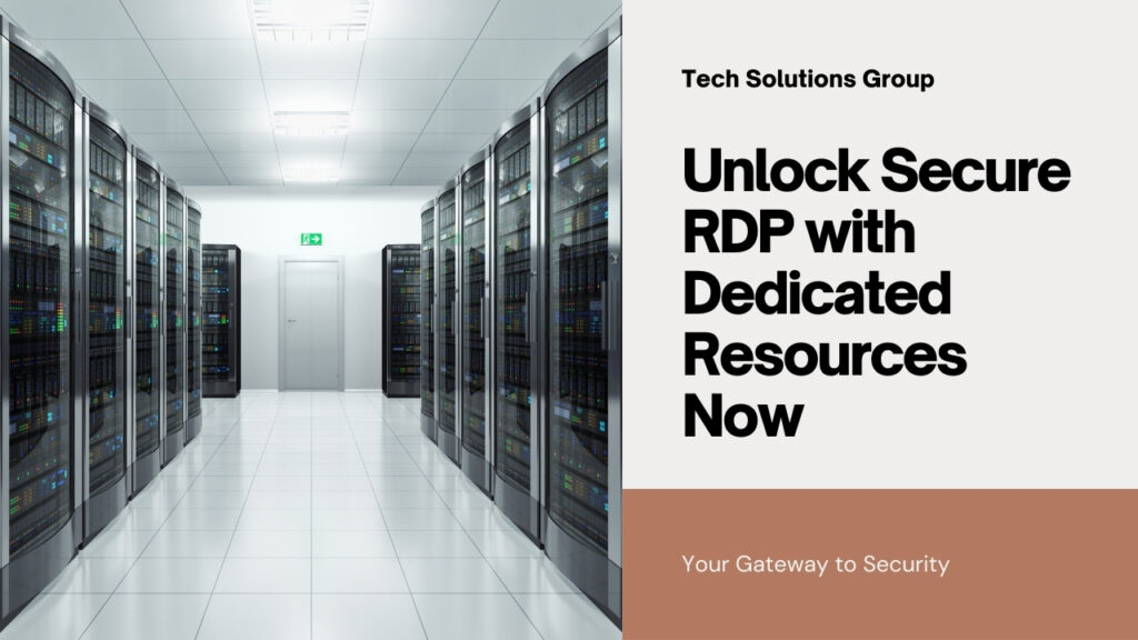 Secure Singapore Private RDP with Dedicated Resources