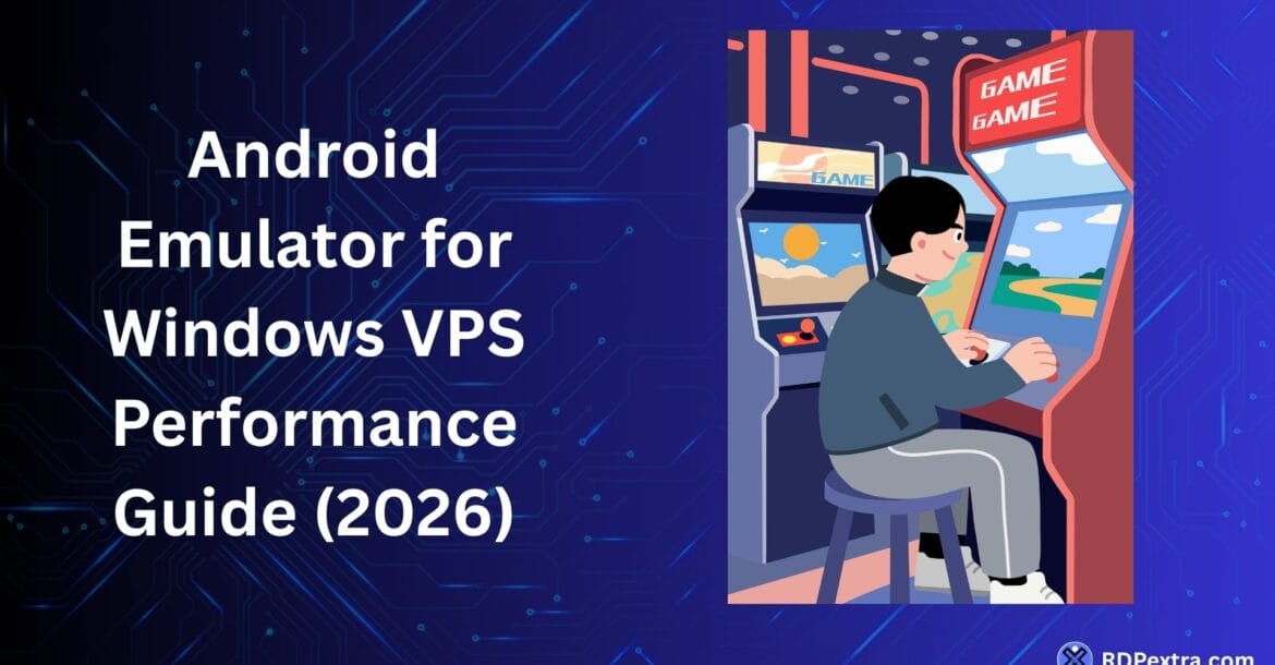 Android emulator for Windows VPS performance guide showing gaming and emulator usage on virtual server