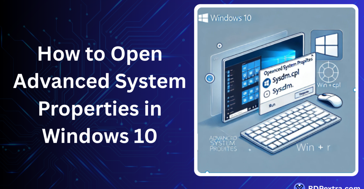 Run command sysdm.cpl to open Advanced System Properties in Windows 10