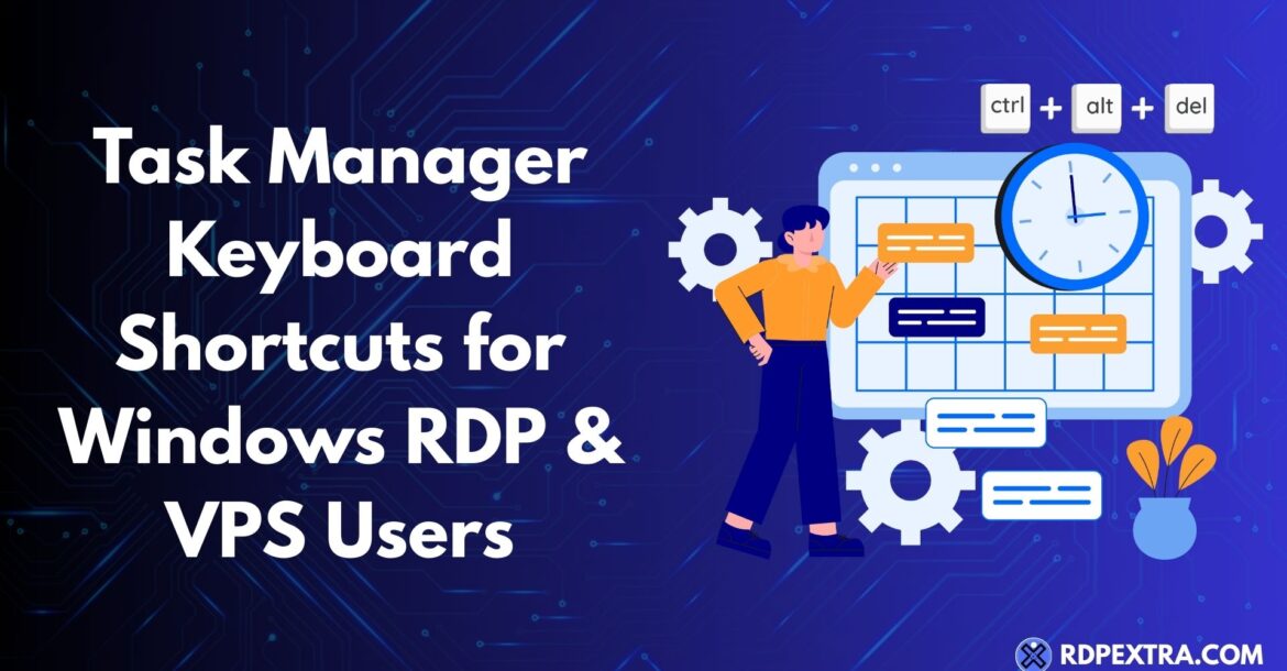 Task Manager keyboard shortcuts for Windows RDP and VPS users with Ctrl Alt Del illustration