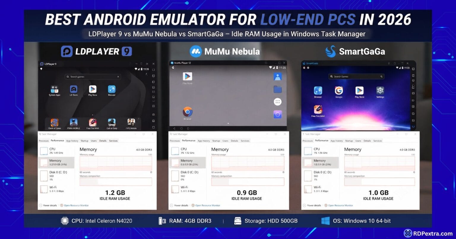 Best Android Emulator for Low-End PCs in 2026 (Smooth & Fast)