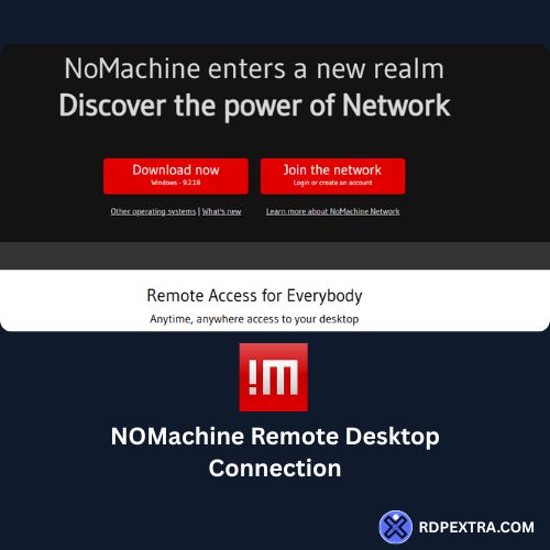 Screenshot of the AnyDesk website with a dark red background, promoting "Remote Desktop Software for Windows PC" and featuring a v6.5.5 download button.
