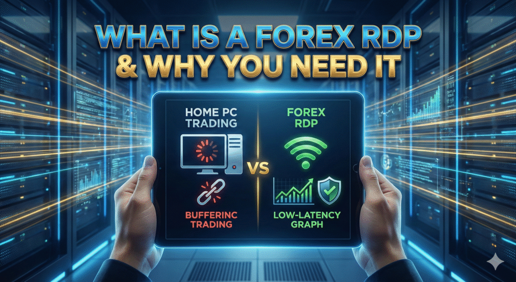 Comparison of unstable Home PC Trading versus a stable low latency Forex RDP server for MT4 and MT5 automation.
