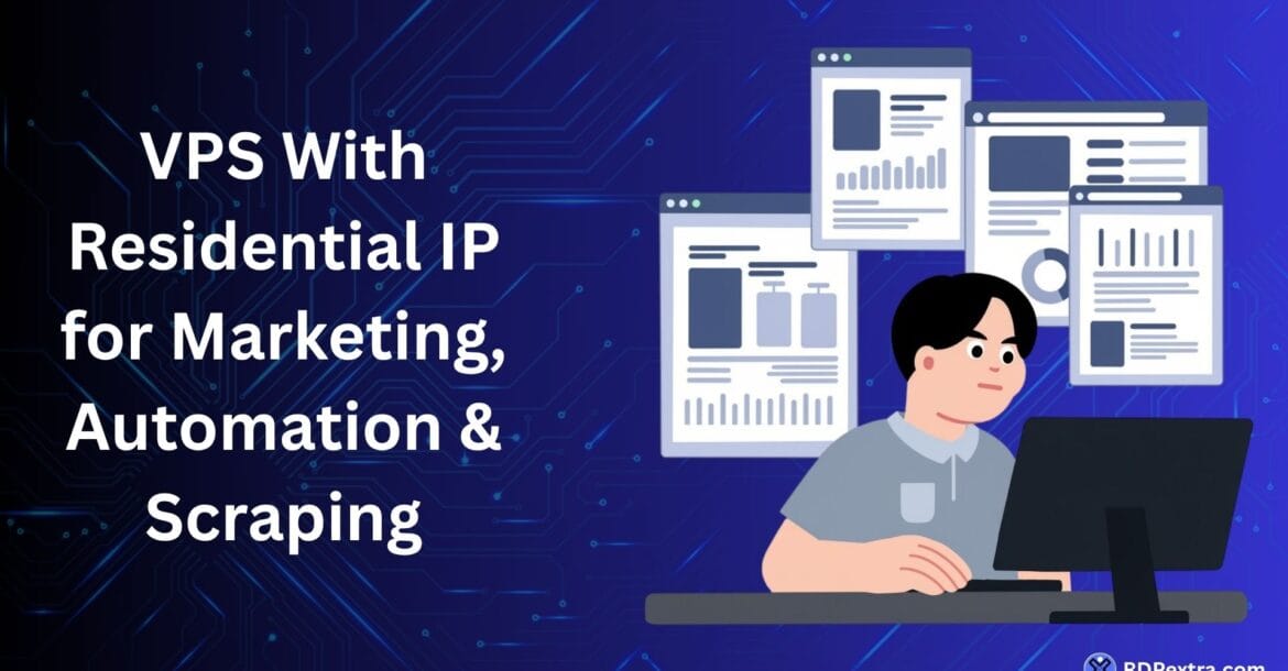 VPS with Residential IP for marketing, automation, web scraping, and secure multi-account management.