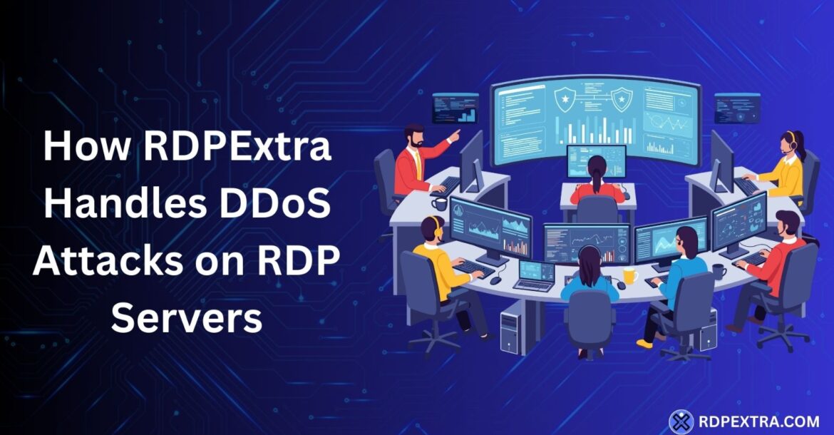 How RDPExtra handles DDoS attacks on RDP servers using real-time monitoring and secure traffic filtering.