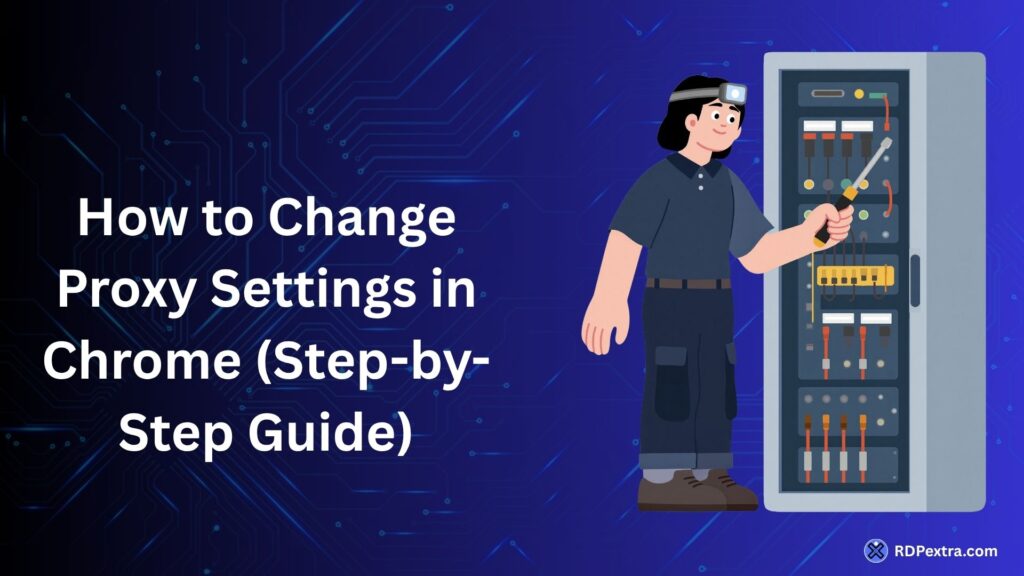 How to change proxy settings in Chrome step-by-step with server configuration illustration