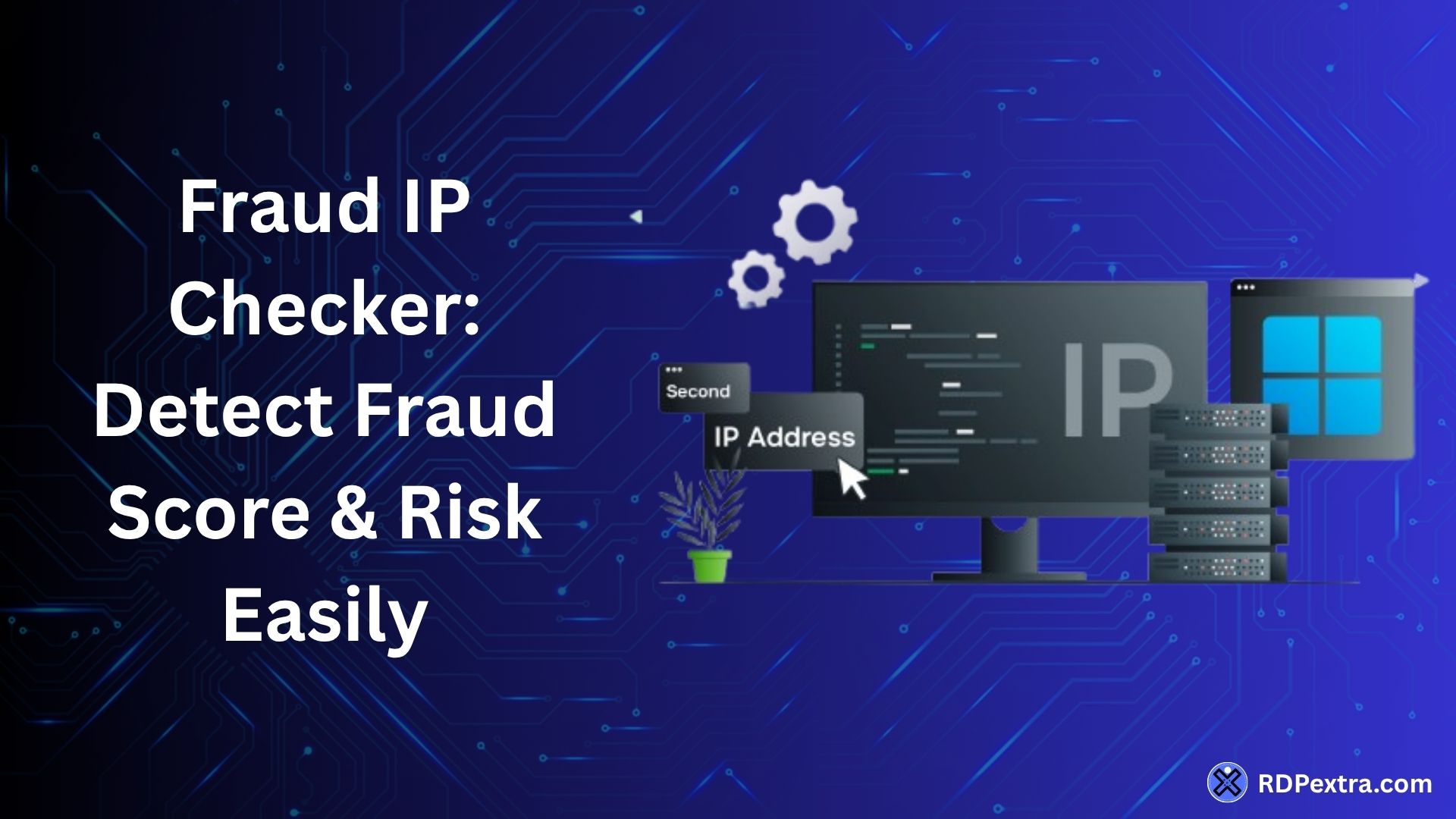 Fraud IP Checker interface showing IP address analysis, fraud score detection, and risk assessment system