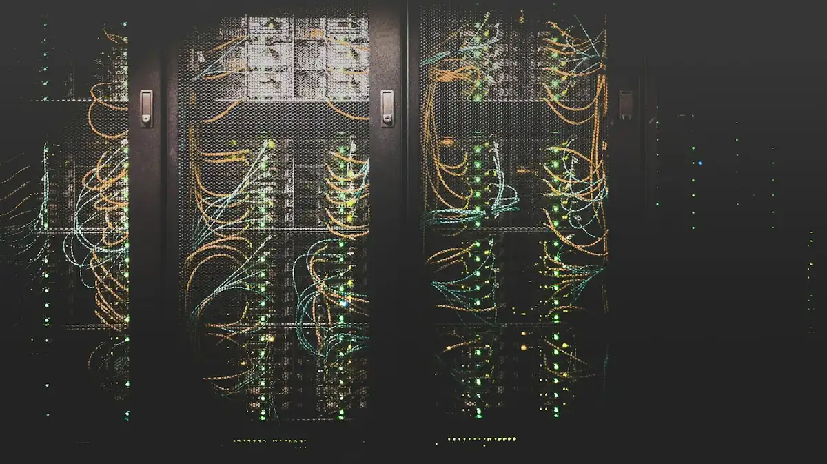 AMD Dedicated Server Rack with enterprise networking hardware